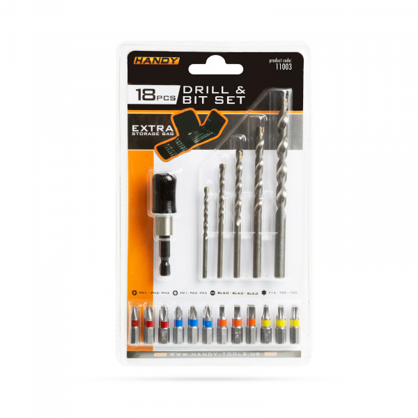 Set de burghie si varfuri bit diferite marimi cu adaptor pentru masina de gaurit [7]