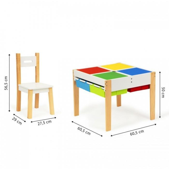 Set de masa cu doua scaune pentru copii Ecotoys XKF002 [2]