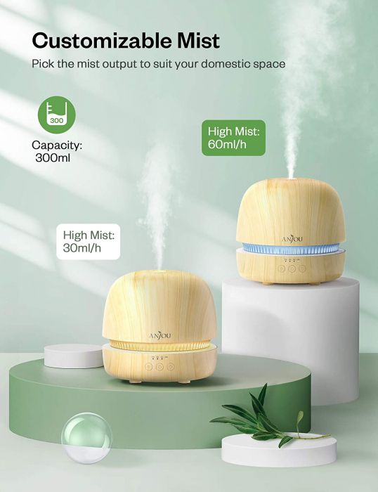 Set Difuzor aromaterapie Anjou AJ-PCN082 cu 8 uleiuri esentiale pure [3]