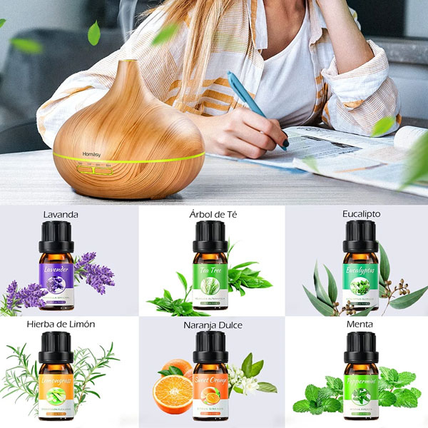 Set Difuzor aromaterapie Anjou Homasy cu 6 uleiuri esentiale pure [3]