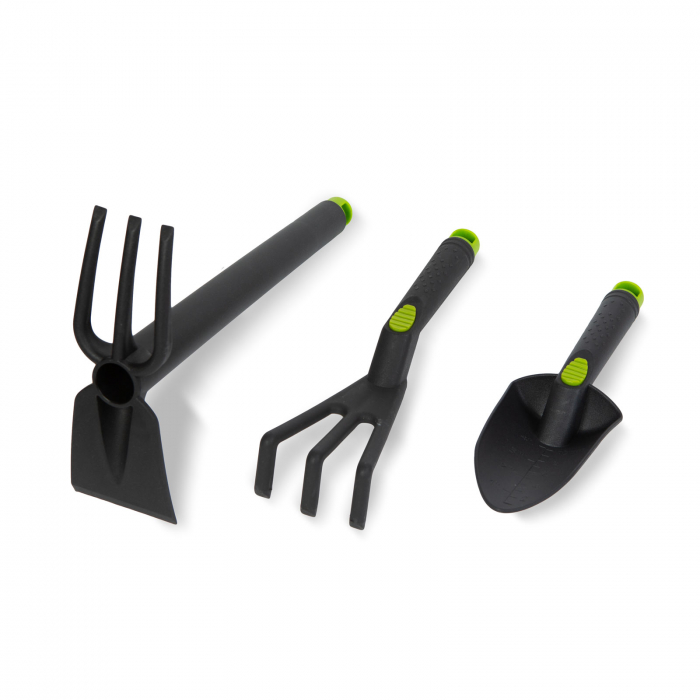 Set unelte de grădinarit - cazma, greblă, sapă - plastic - 3 buc [2]