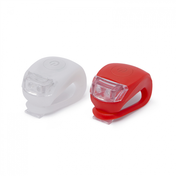 Set lumini LED pentru bicicletă, TPE rezistent la apă, 2 bucăți (față și spate) [2]