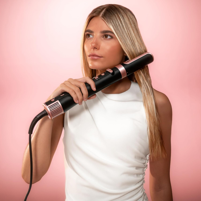 Set Perie rotativa par cu 8 capete Cecotec CeramicCare 8in1 AirGlam Gyro, Multistyler, Ondulator, 1500W, Perie pentru indreptat parul, Perie electrica, Indreptat parul, Uscator [5]