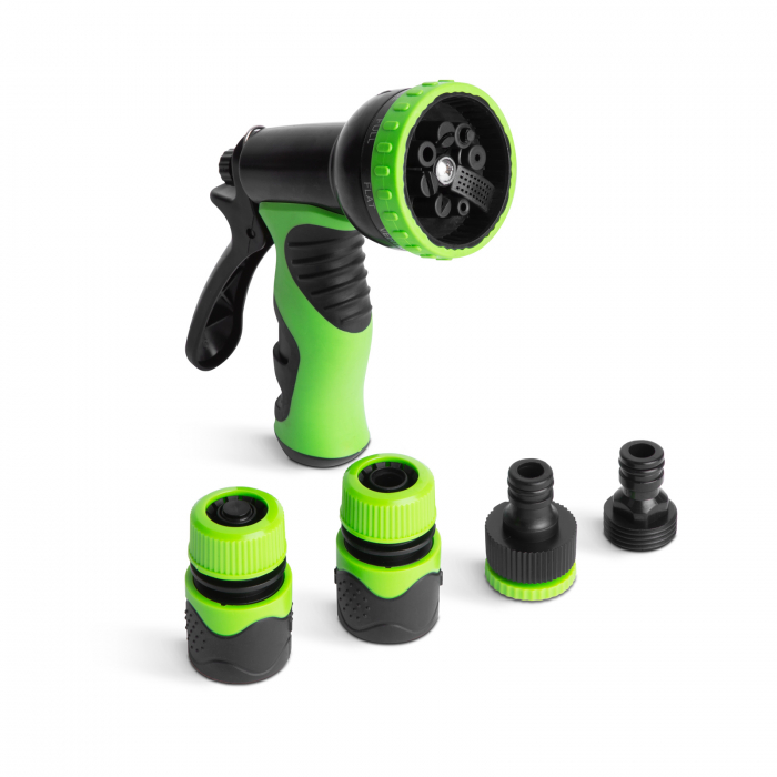 Set de udare gradina multifunctional de pulverizare si conectare rapida- 1/2" - cauciucat - 5 piese [2]