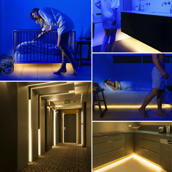 Banda LED de interior cu iluminare placuta, alb cald, cu senzor temporizat, SMD 3528 [4]