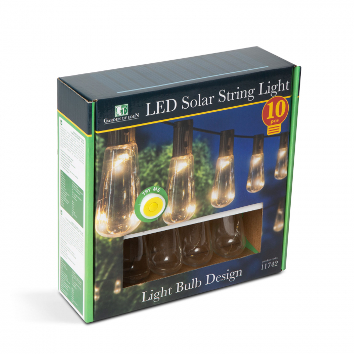 Șir lumini solare cu LED model vintage epoca, bec - 30 LED-uri, mini panou solar - desfasurare 180 cm [6]