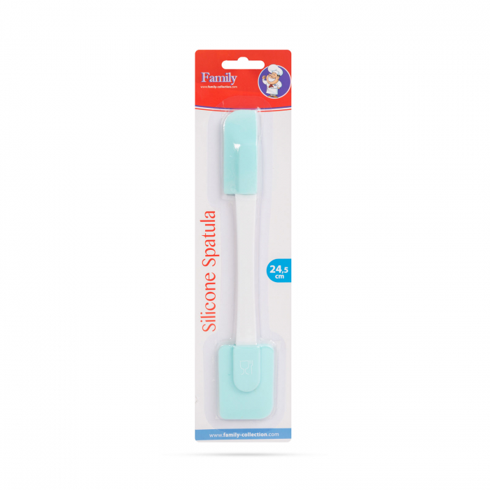 Spatulă din silicon pentru prajituri - albastru deschis, față-verso - 24,5 x 4,5 cm [2]