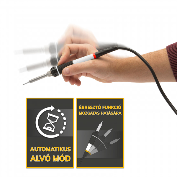 Statie de lipit cu afisaj digital si iluminare de fundal, temperatura reglabila 160-480 °C, 60 W, functie auto sleep [3]