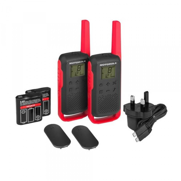 Statie radio PMR portabila Motorola TALKABOUT T62 RED, set cu 2 buc [2]