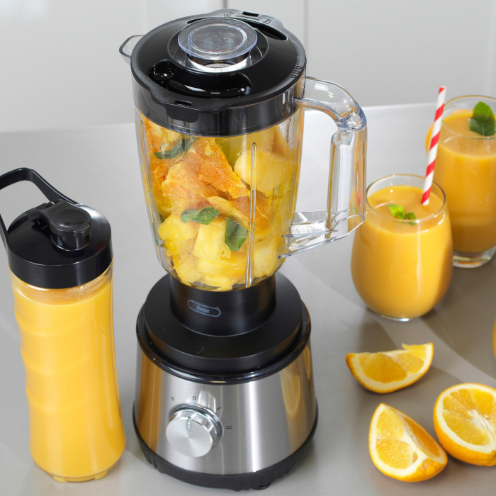 Storcator-Blender 4 in 1 legume fructe, Petra Germania, vas 1 L, 2 trepte putere, functie puls, vas cafea, recipient smothie 400W [4]