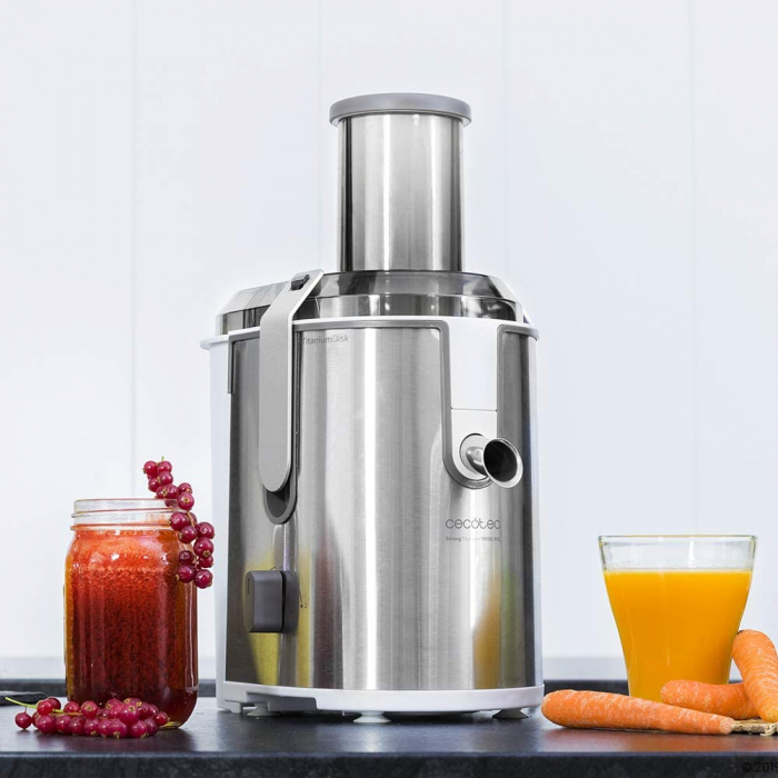 Storcator de fructe si legume Cecotec StrongTitanium 19000 XXL, 1300 W, 19000 RPM, 2 Viteze, anti-picurare, Recipient pulpa 2 l, Inox [7]