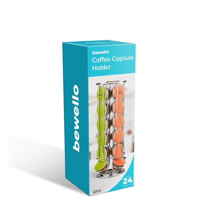 Suport metalic rotativ pentru 24 capsule de cafea Dolce Gusto - crom [4]