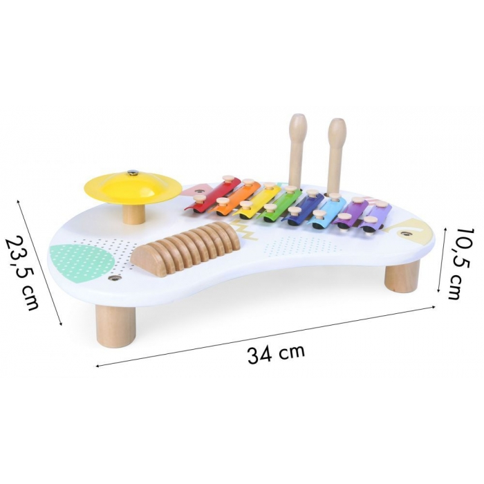 Tabla din lemn cu 3 instrumente Ecotoys 3655 [4]