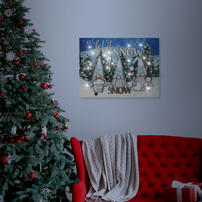 Tablou LED - "Let it snow" - 2 baterii AA - 40 x 30 cm (58479) [2]