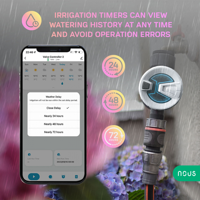 Temporizator inteligent pentru irigare Nous L11, Bluetooth [5]