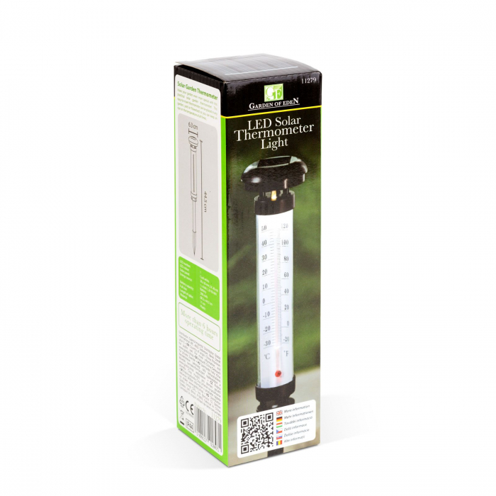 Termometru solar de gradină - LED alb rece - 6,3 x 44,5 cm [4]
