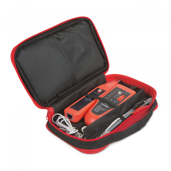 Tester pentru perechi de cabluri RJ11 si RJ45, cu LED, casca - Maxwell Digital [3]