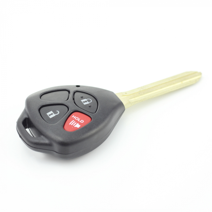 Toyota carcasa cheie 2+1 butoane cu buton rosu panica (fara logo) [7]