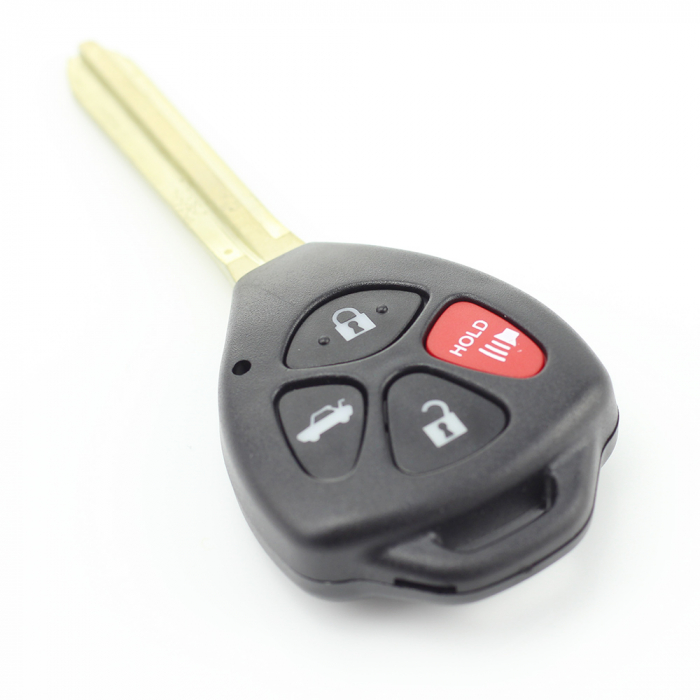 Toyota carcasa cheie 3+1 butoane cu buton rosu panica (fara logo) [6]