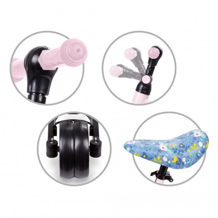 Tricicleta cu pedale 3 in 1 Kidwell Pico Flower [5]