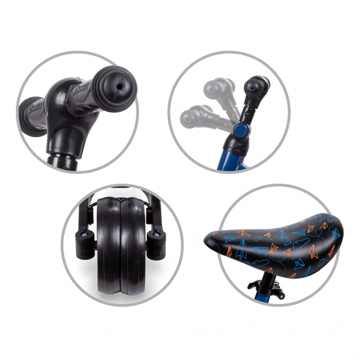 Tricicleta cu pedale 3 in 1 Kidwell Pico Plane [5]