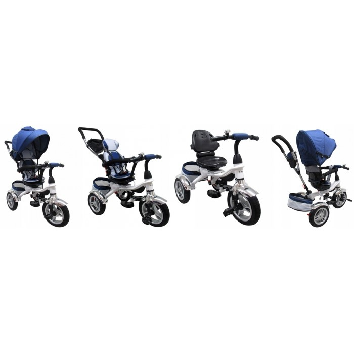 Tricicleta cu pedale 3 in 1 R-Sport T3 - Albastru [3]