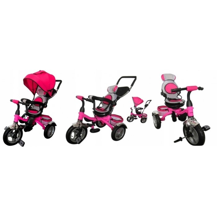 Tricicleta cu pedale 3 in 1 R-Sport T3 - Roz [2]
