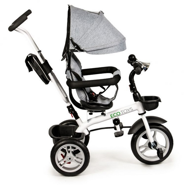 Tricicleta cu sezut reversibil Ecotoys JM-322 - Gri [10]