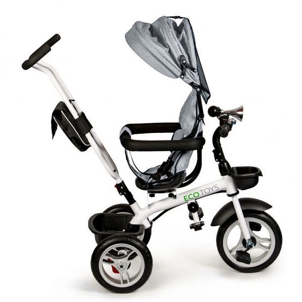 Tricicleta cu sezut reversibil Ecotoys JM-322 - Gri [12]