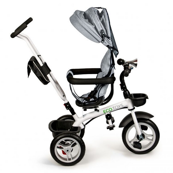 Tricicleta cu sezut reversibil Ecotoys JM-322 - Gri [4]