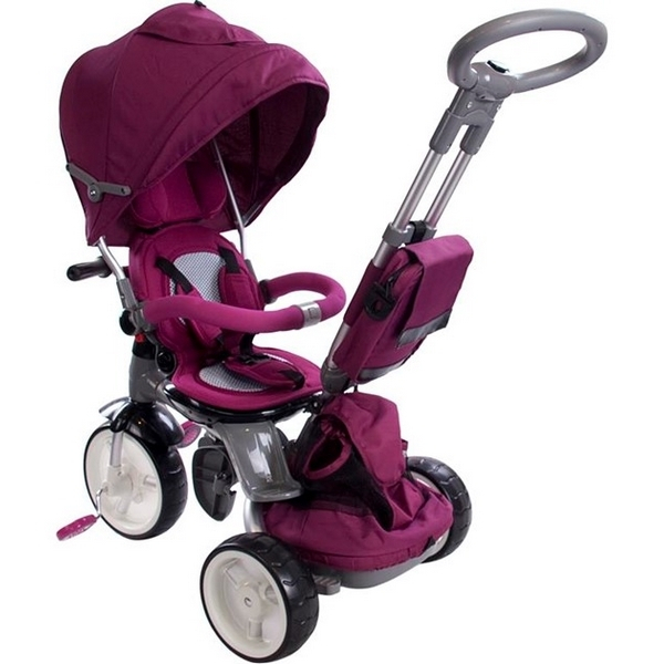 Tricicleta cu sezut reversibil Sun Baby 007 Little Tiger - Burgundy [2]