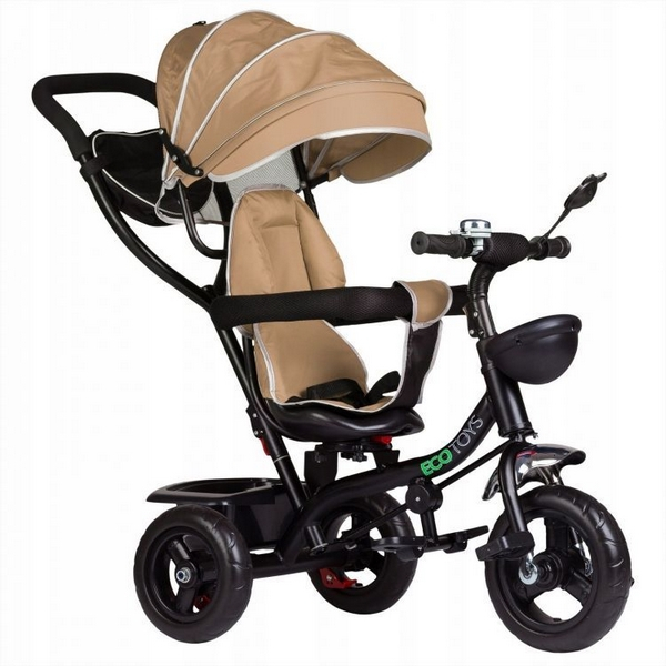 Tricicleta cu sezut rotativ Ecotoys JM-066-9 - Bej [3]