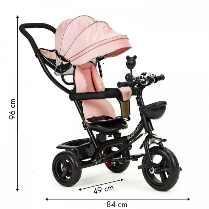 Tricicleta Cu Sezut Rotativ Ecotoys JM-066-9 - Roz [7]
