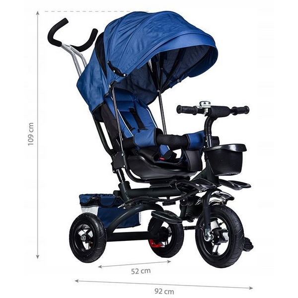 Tricicleta cu sezut rotativ Ecotoys JM-068-17 - Albastra [5]