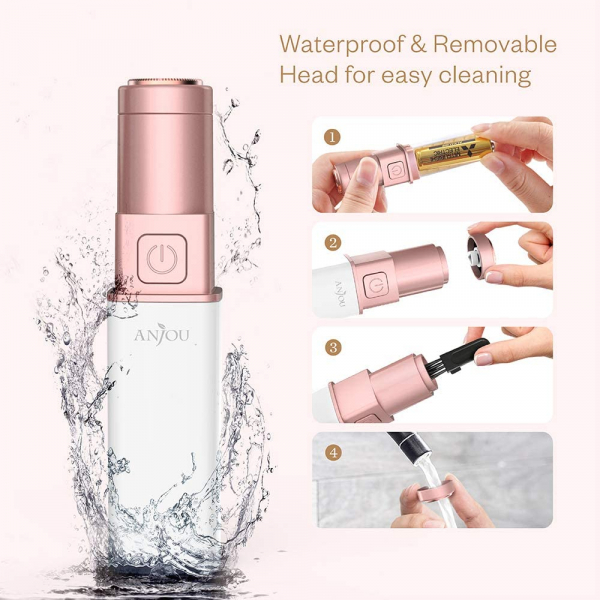 Trimmer facial femei Anjou AJ-PCA024, pentru mustata, parul facial, baterie reincarcabila [6]