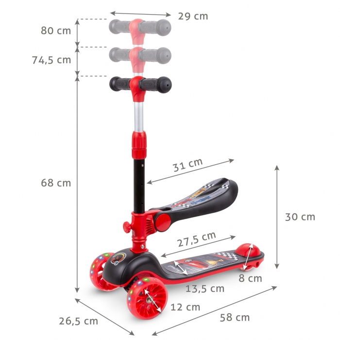 Trotineta 2 in 1 cu sezut Kidwell Rimba- Race [5]
