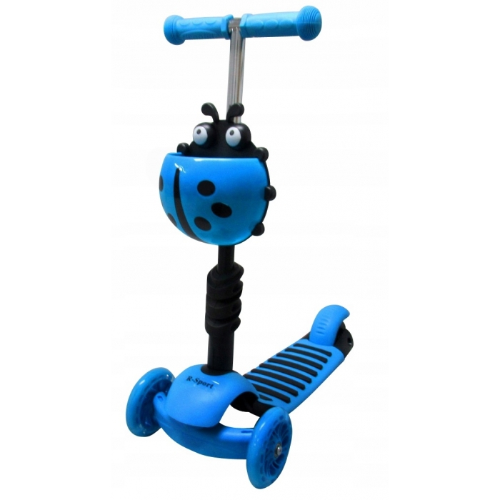 Trotineta 5 in 1, roti cu LED, platforma antiderapanta, JR R-Sport - Albastru [4]