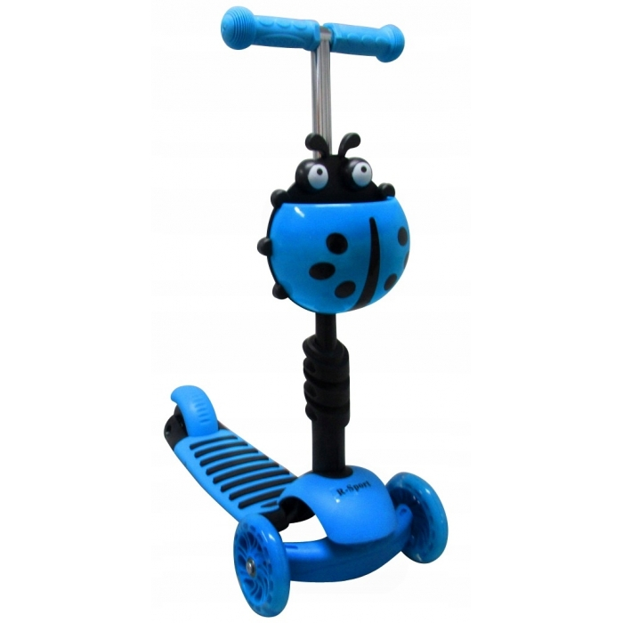 Trotineta 5 in 1, roti cu LED, platforma antiderapanta, JR R-Sport - Albastru [2]