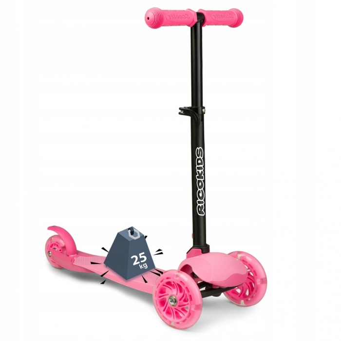 Trotineta cu roti cu LED Ricokids Loco 765102 - Roz [7]