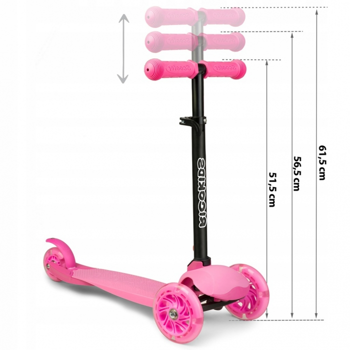 Trotineta cu roti cu LED Ricokids Loco 765102 - Roz [6]
