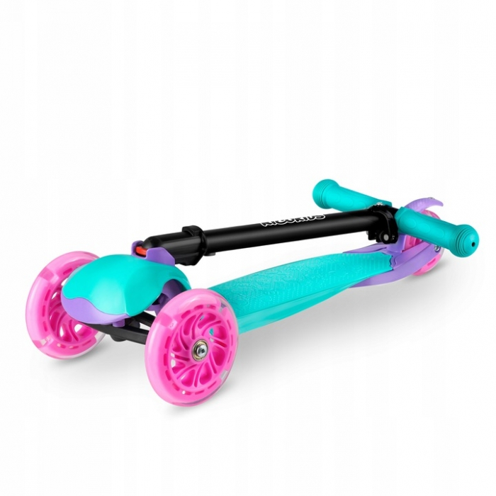 Trotineta cu roti cu LED Ricokids Loco 765104 - Turcoaz cu roz [8]