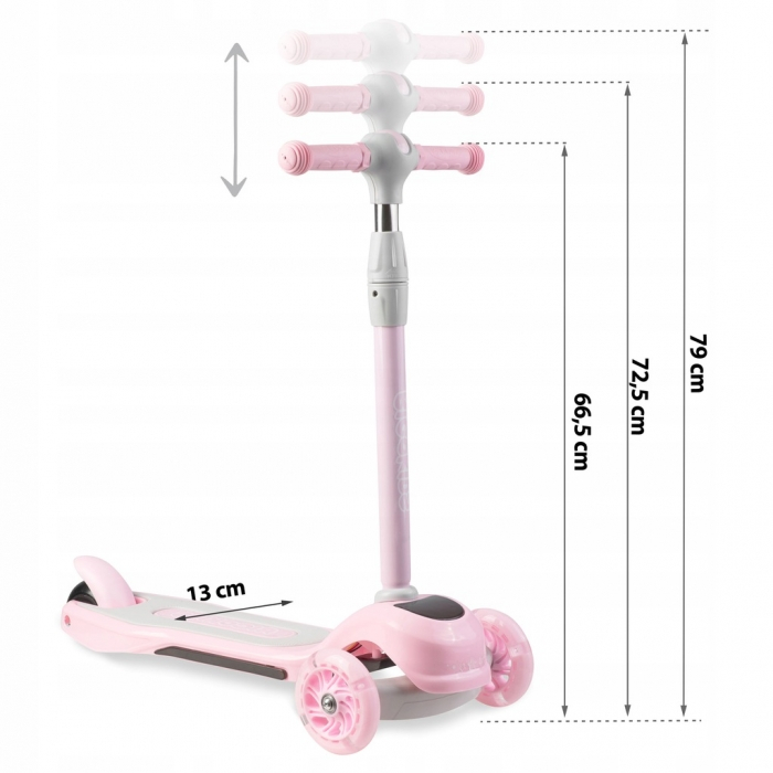 Trotineta cu roti cu LED Ricokids Piko 765001 - Roz [6]