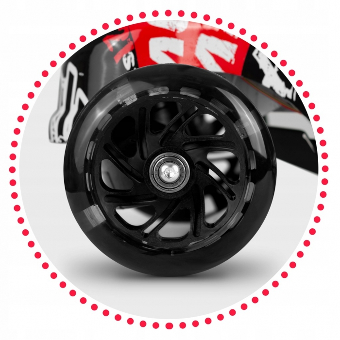 Trotineta cu roti cu LED Ricokids Piko 765010 - Negru - Alb - Rosu [5]