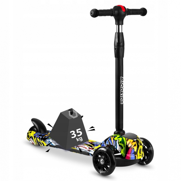 Trotineta cu roti cu LED Ricokids Piko 765011 - Negru - Galben [7]