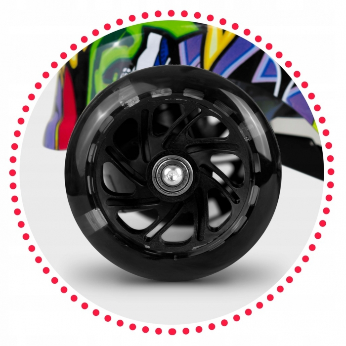 Trotineta cu roti cu LED Ricokids Piko 765011 - Negru - Galben [5]