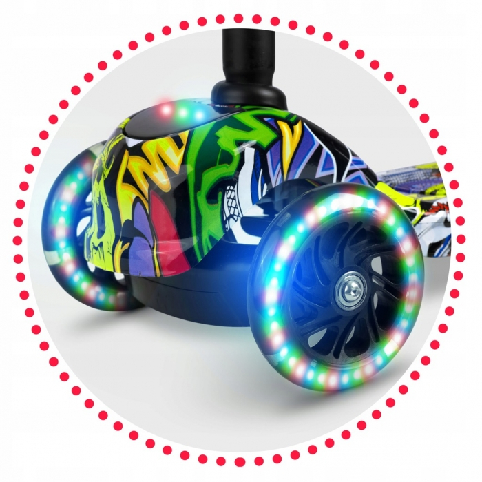 Trotineta cu roti cu LED Ricokids Piko 765011 - Negru - Galben [2]