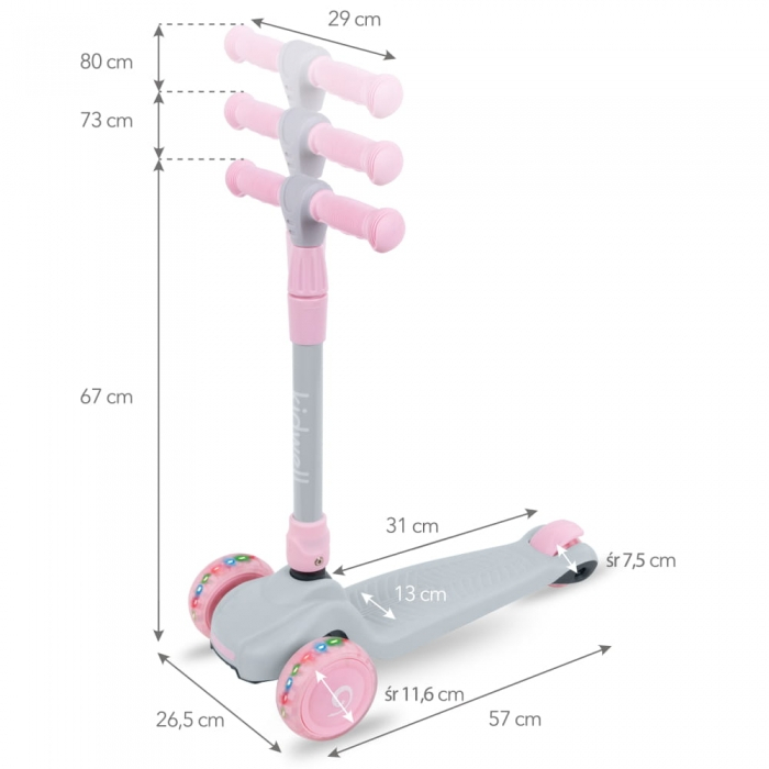 Trotineta Kidwell JAX - Gray Pink [2]