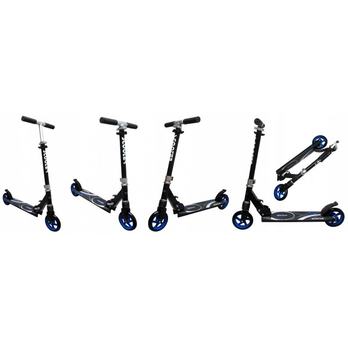 Trotineta pliabila cu roti de 145 mm R-Sport H7 - Negru - Albastru [2]