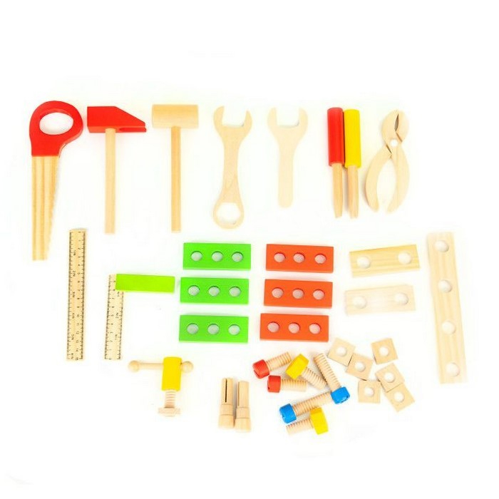 Trusa cu unelte pentru joaca copii din lemn Ecotoys MB028 [5]