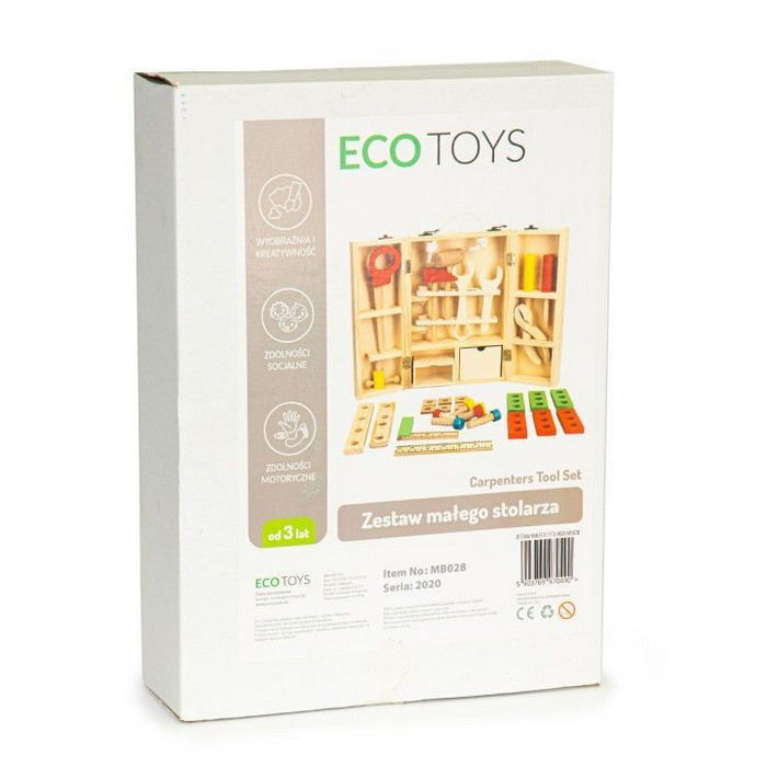 Trusa cu unelte pentru joaca copii din lemn Ecotoys MB028 [2]